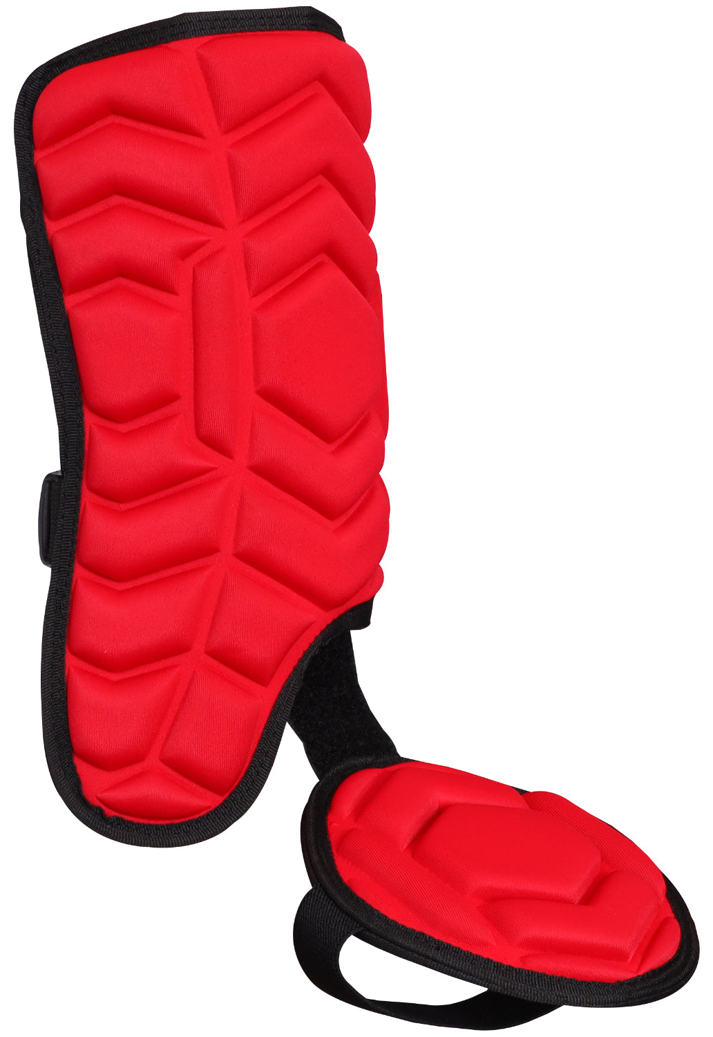 Exxact Sports Baseball Batter’s Leg Guard with Adjustable Straps - Red - Left Handed Hitter / Youth
