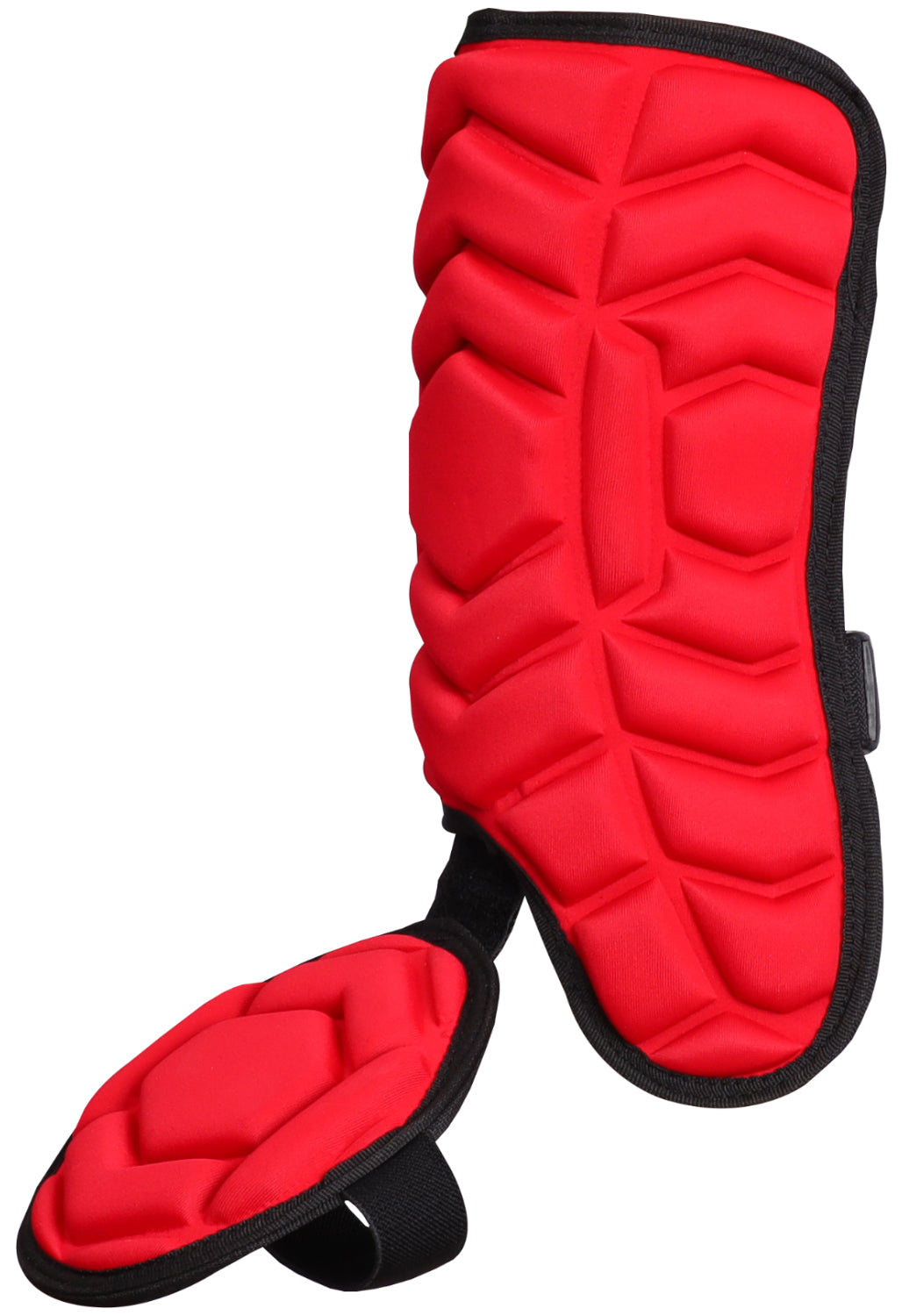Exxact Sports Baseball Batter’s Leg Guard with Adjustable Straps - Red - Right Handed Hitter / Youth
