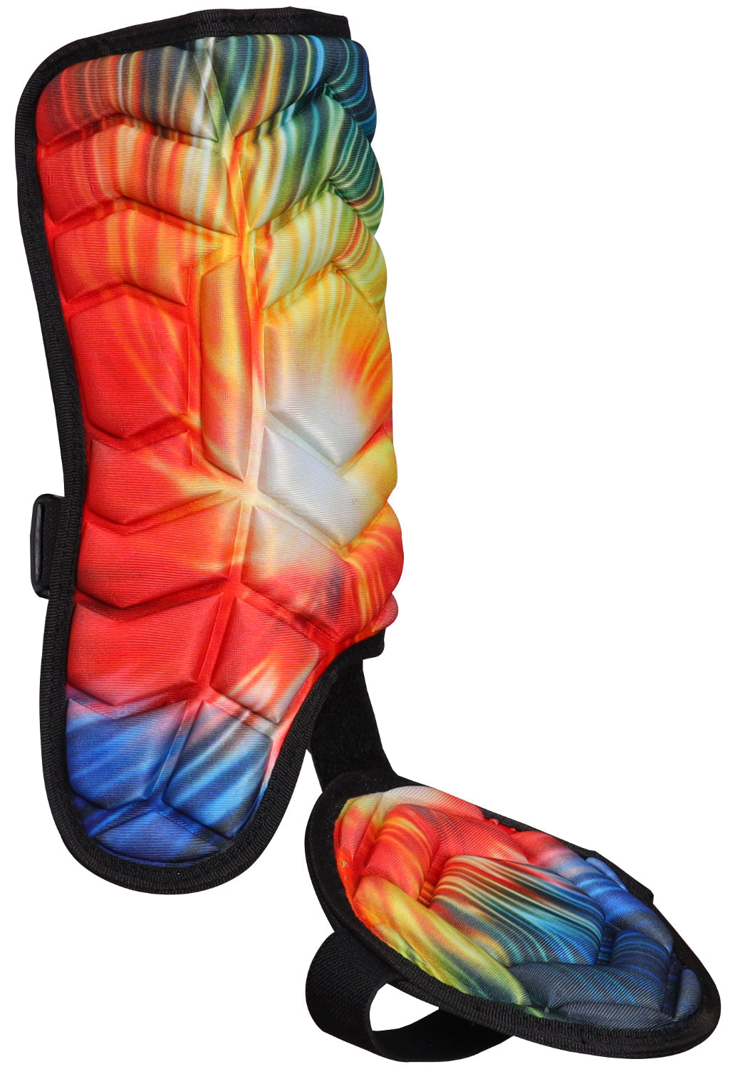 Exxact Sports Baseball Batter’s Leg Guard with Adjustable Straps - Tie Dye - Left Handed Hitter / Youth
