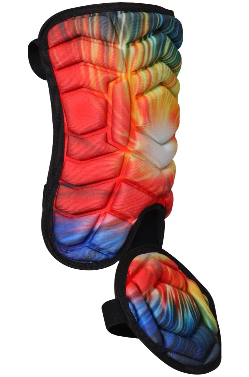 Exxact Sports Baseball Batter’s Leg Guard with Adjustable Straps - Tie Dye