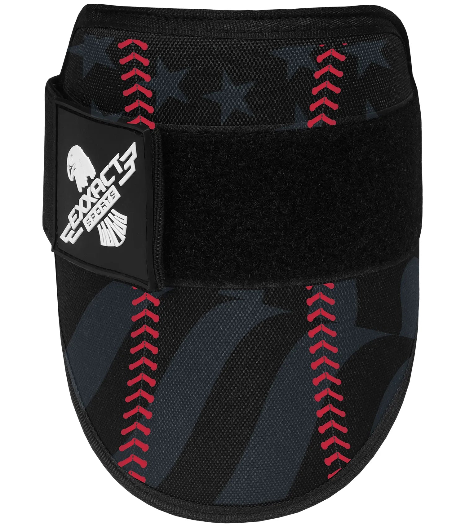Exxact Sports Baseball Elbow Guard with Adjustable Strap - Black Flag