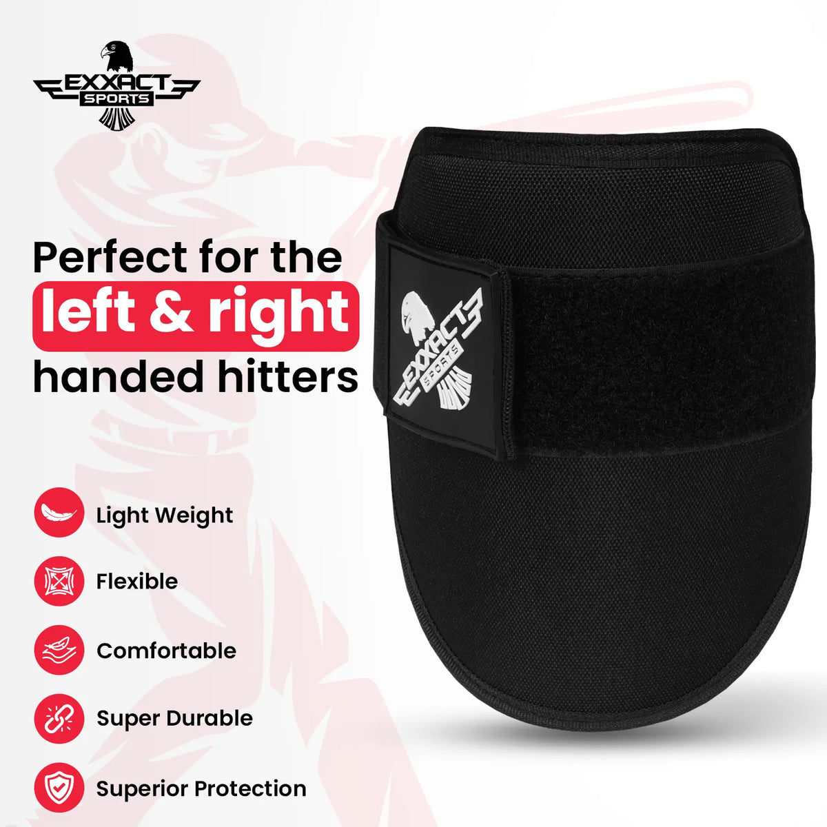 Exxact Sports Baseball Elbow Guard with Adjustable Strap - Black