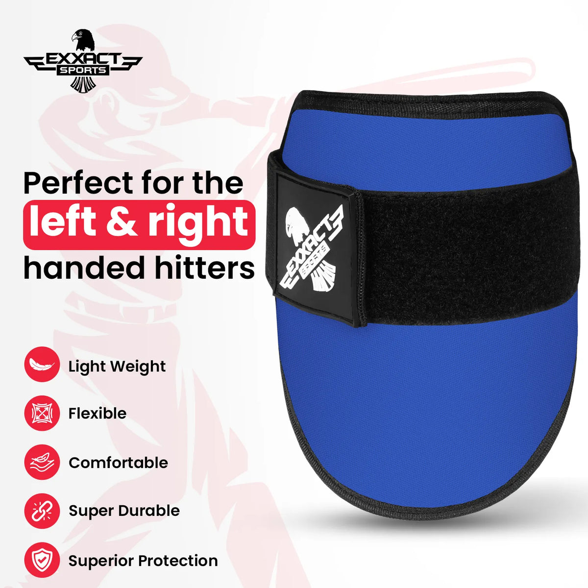 Exxact Sports Baseball Elbow Guard with Adjustable Strap - Royal Blue