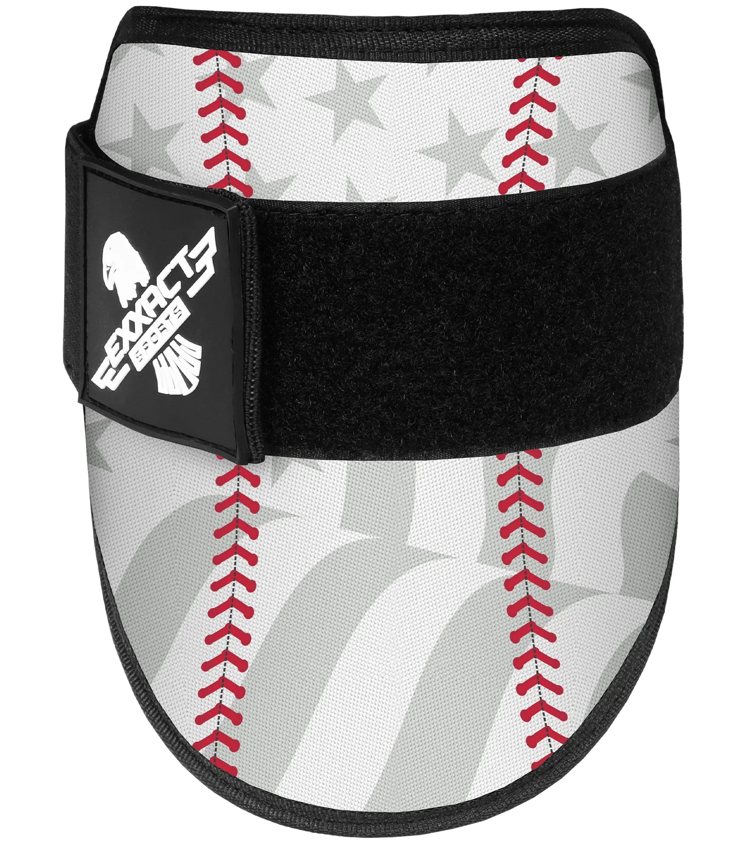 Exxact Sports Baseball Elbow Guard with Adjustable Strap - White Flag