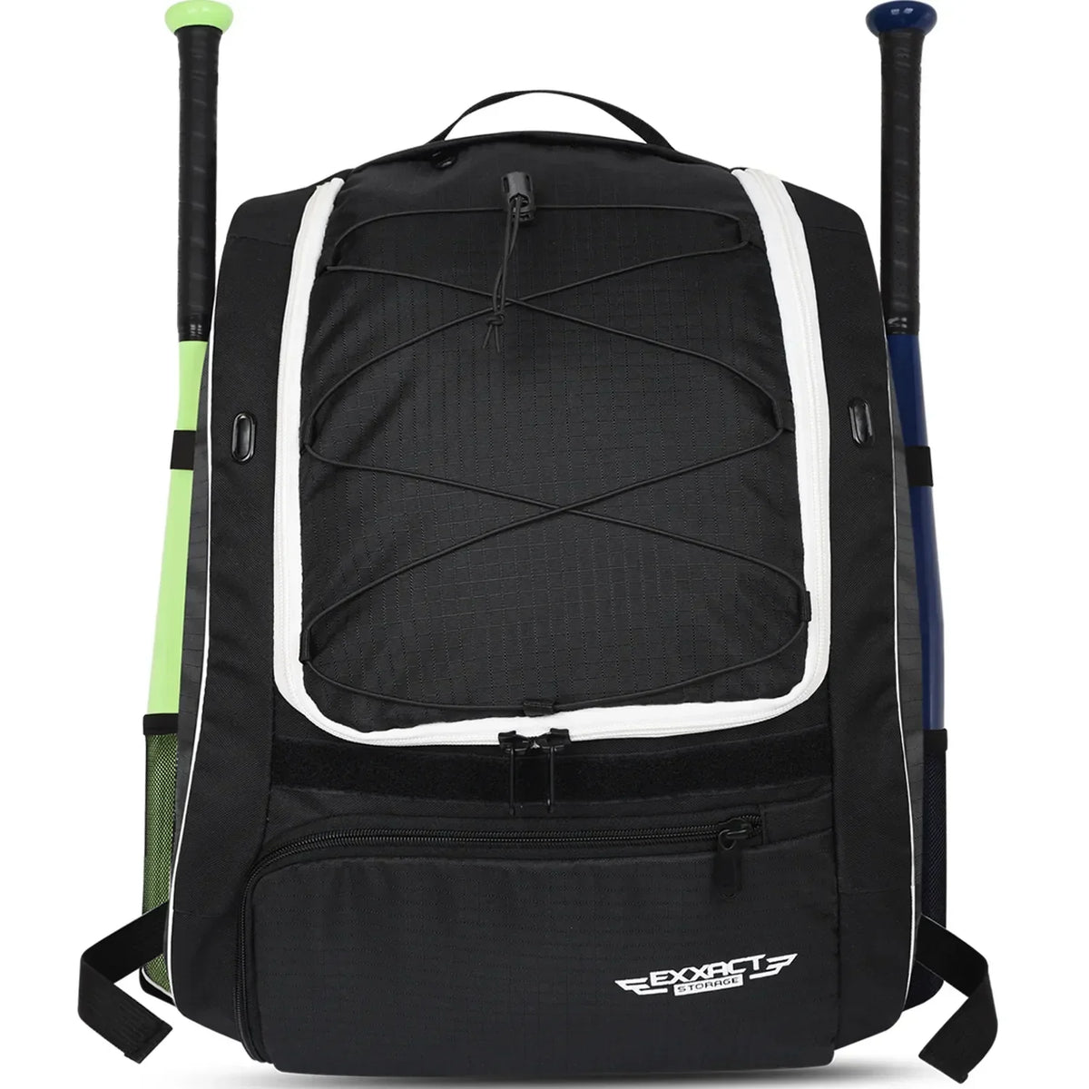 Exxact Sports Black Baseball Bat Bag with Seperate Cleats Compartment