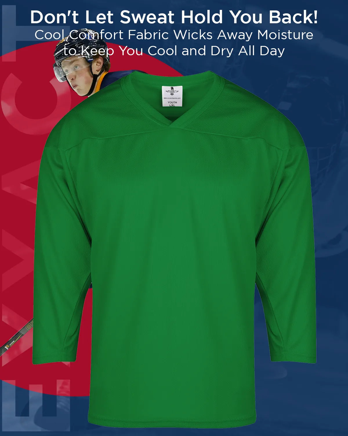 Exxact Sports Boys Hockey Practice Jersey - Dark Green