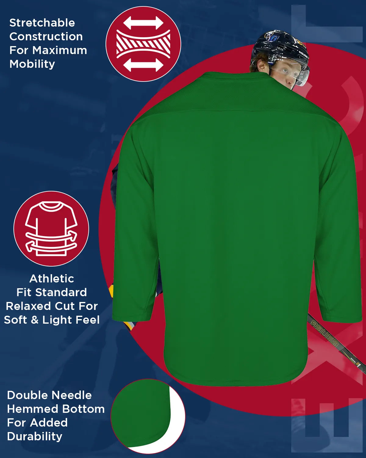 Exxact Sports Boys Hockey Practice Jersey - Dark Green