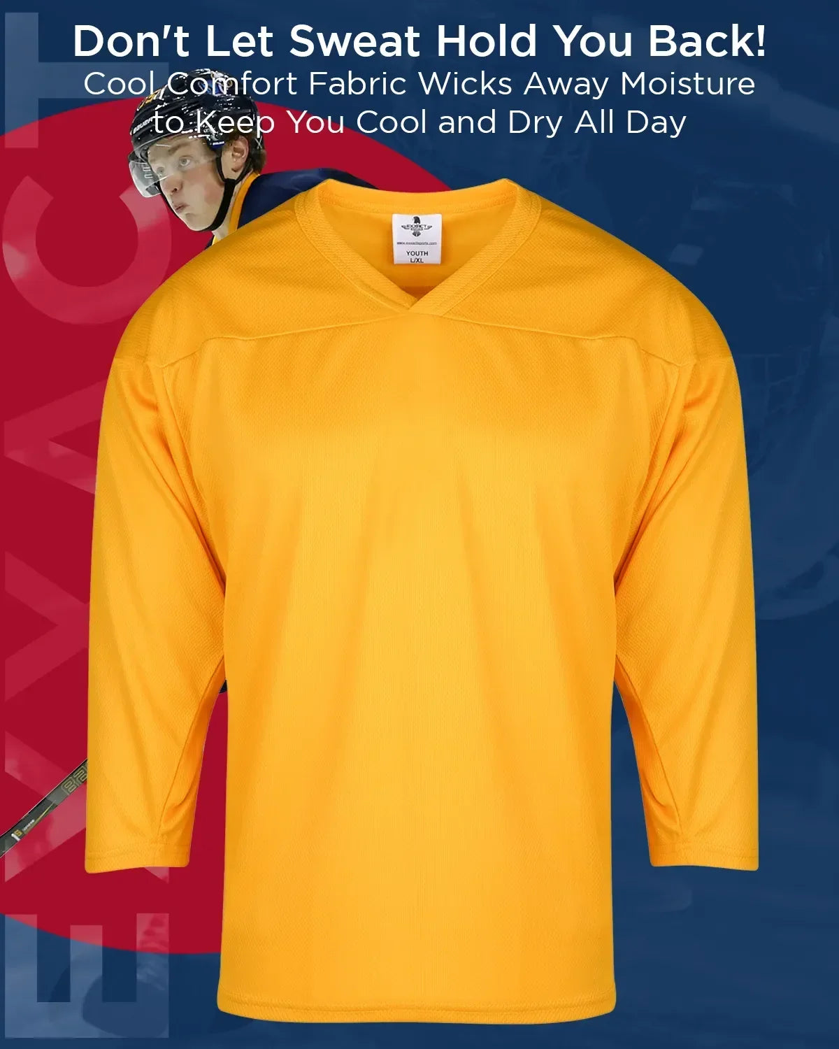 Exxact Sports Boys Hockey Practice Jersey - Gold