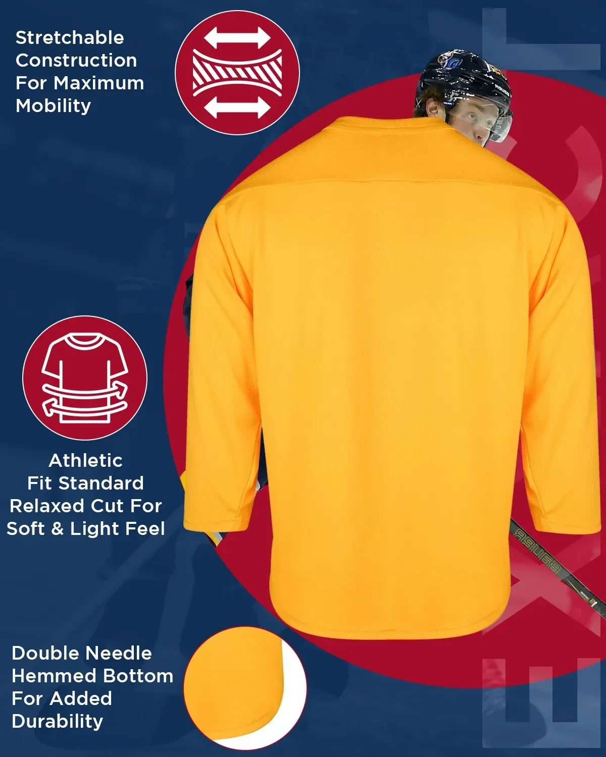 Exxact Sports Boys Hockey Practice Jersey - Gold