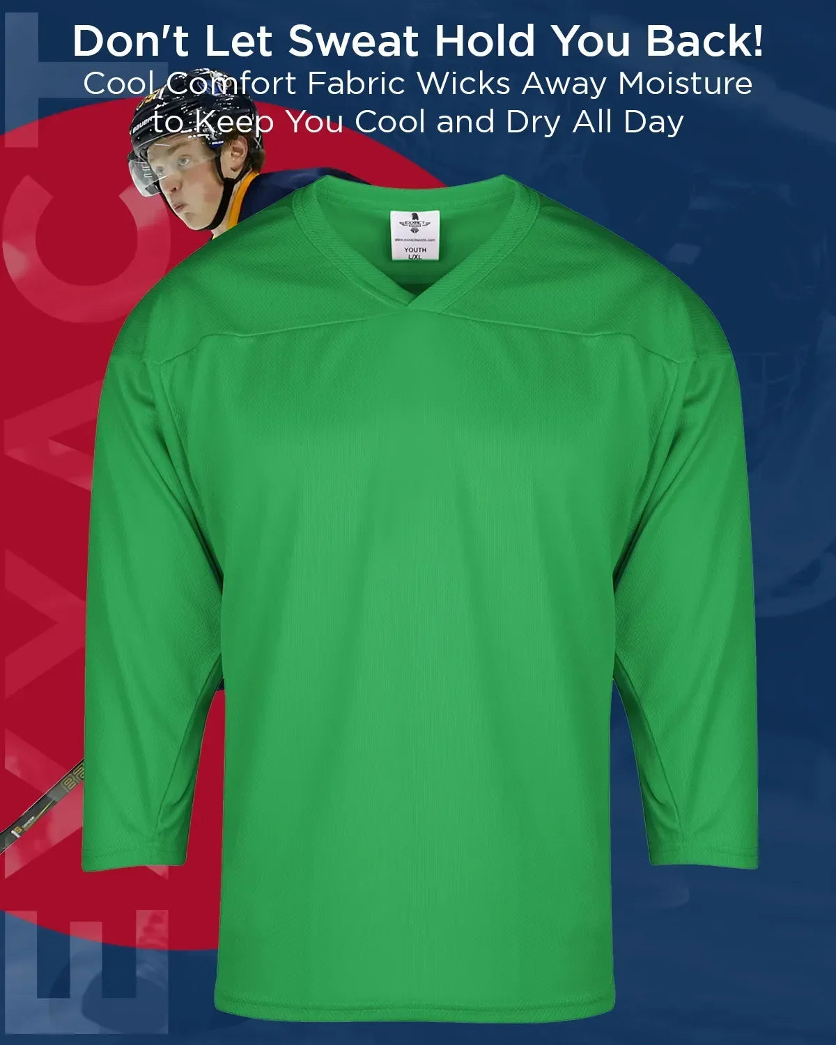 Exxact Sports Boys Hockey Practice Jersey - Green