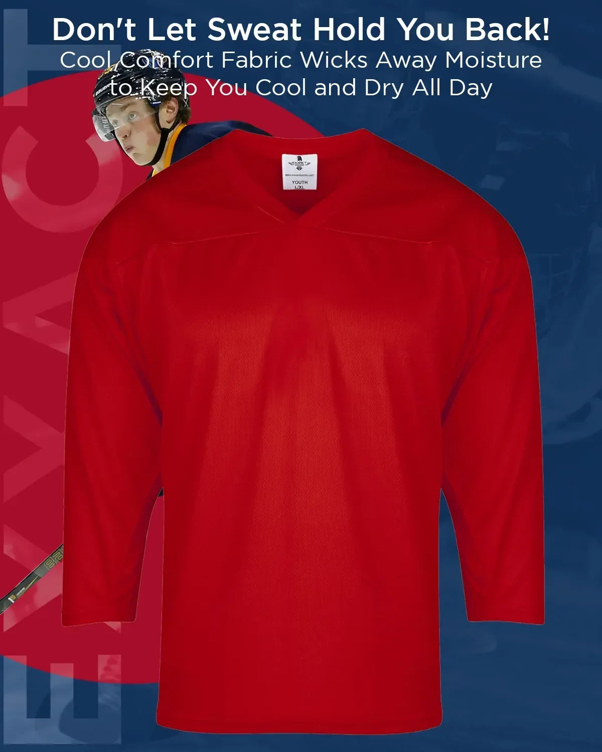 Exxact Sports Boys Hockey Practice Jersey - Red