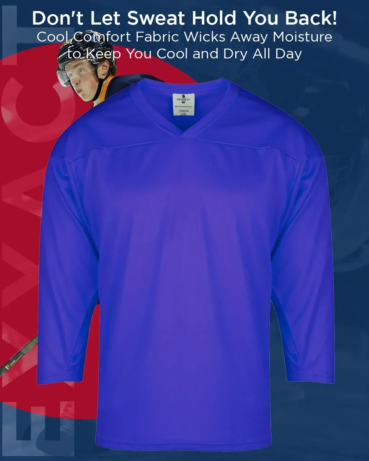 Exxact Sports Boys Hockey Practice Jersey - Royal Blue