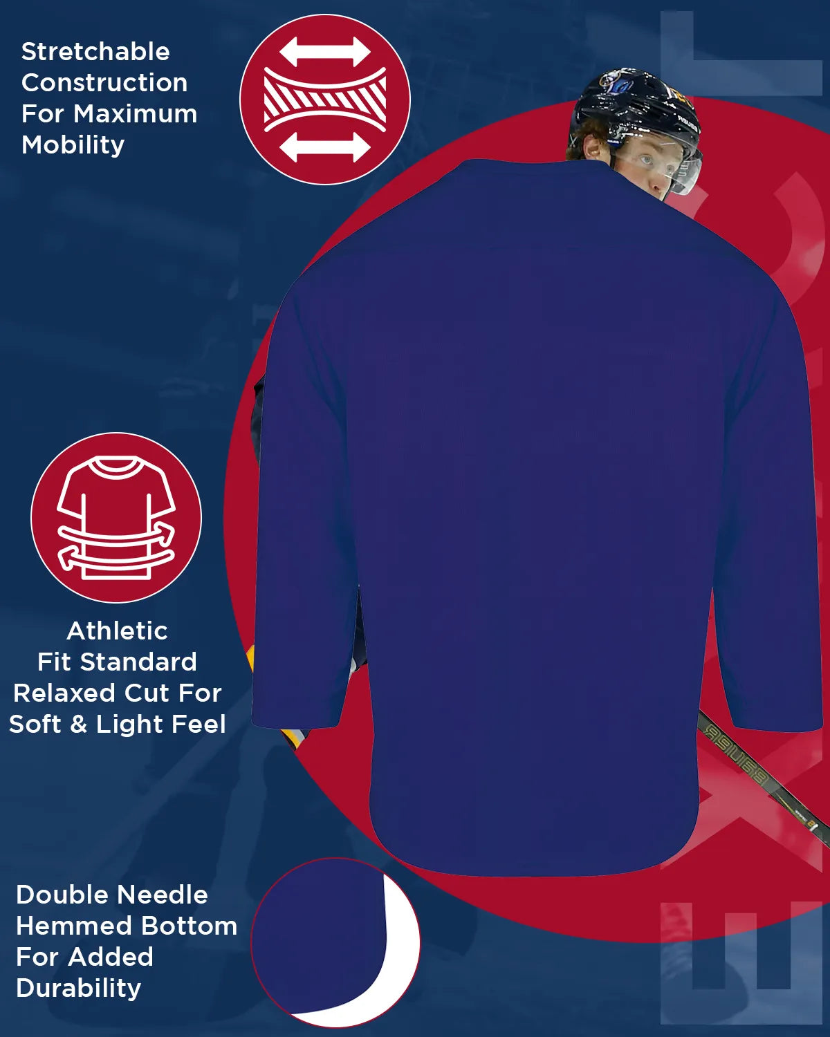 Exxact Sports Boys Navy Hockey Practice Jersey