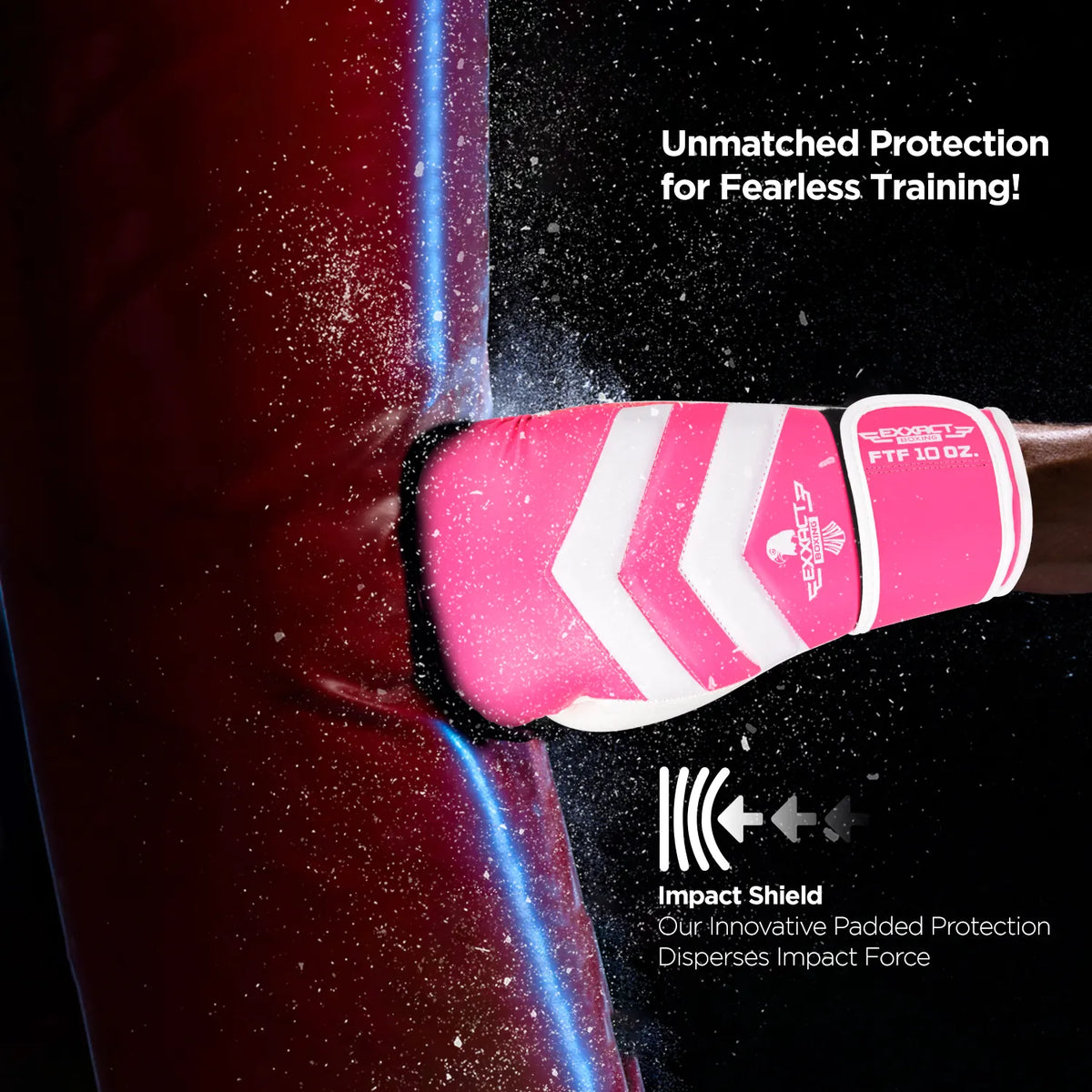 Exxact Sports Clash Boxing Gloves for Men & Women - Baby Pink White