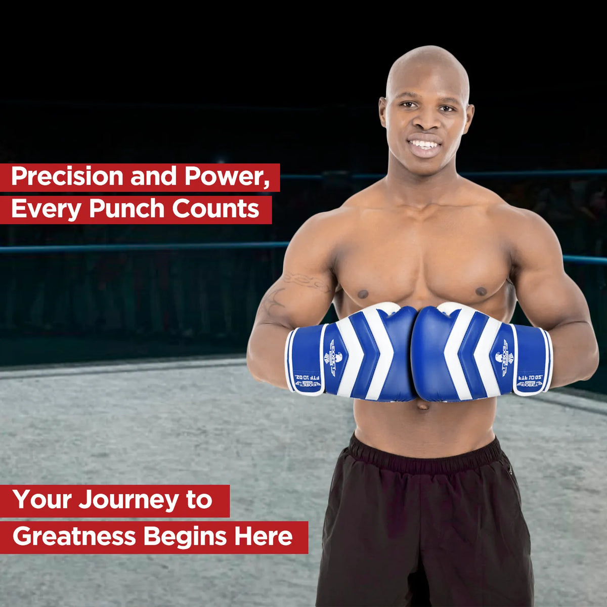 Exxact Sports Clash Boxing Gloves for Men & Women - Royal Blue White