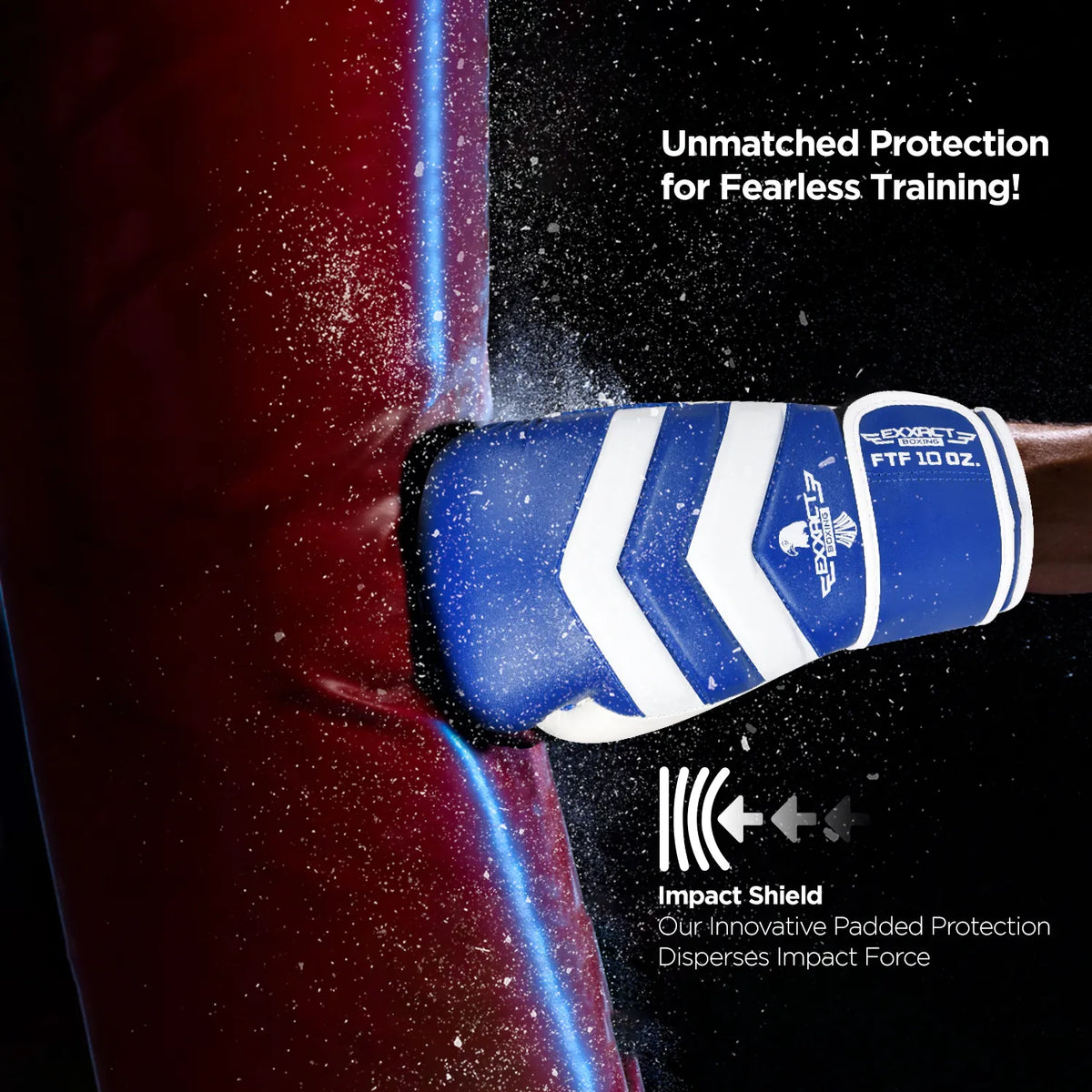 Exxact Sports Clash Boxing Gloves for Men & Women - Royal Blue White