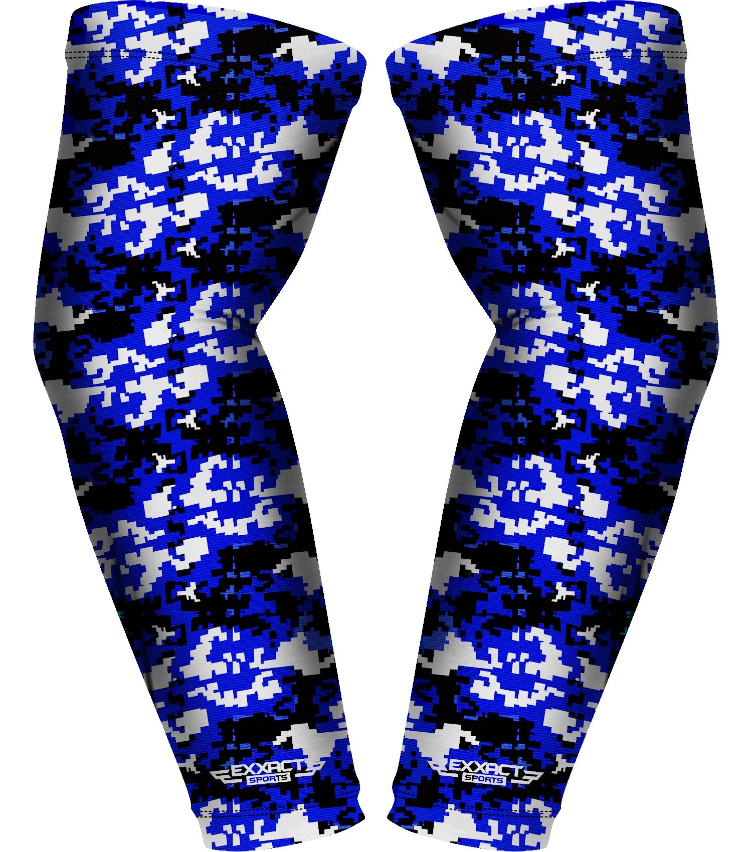 Exxact Sports Compression Arm Sleeves for Mens & Womens Youth Adult 1 Pair - Blue Camo