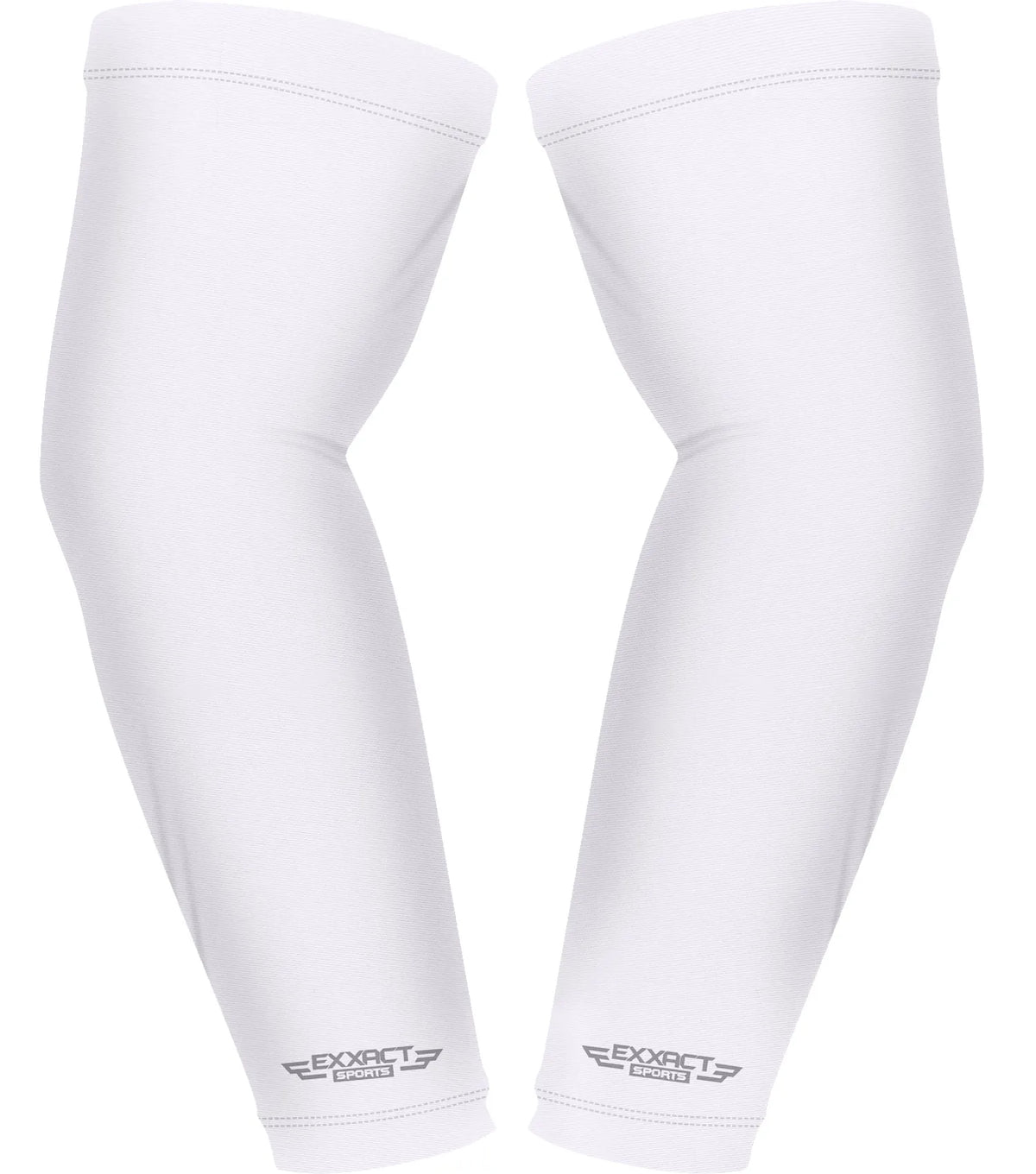 Exxact Sports Compression Arm Sleeves for Mens & Womens Youth Adult 1 Pair - White
