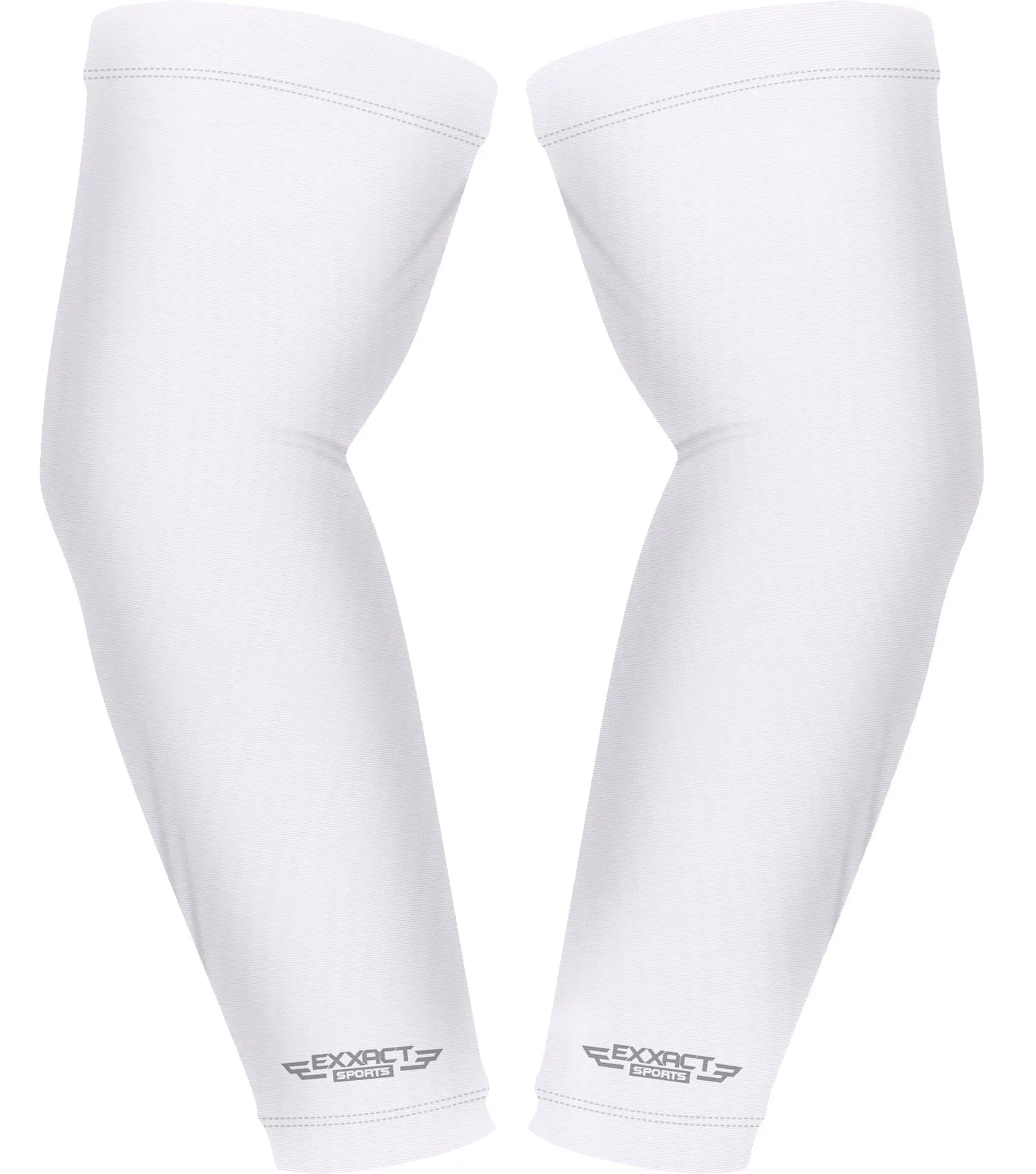 Exxact Sports Compression Arm Sleeves for Mens & Womens Youth Adult 1 Pair - White
