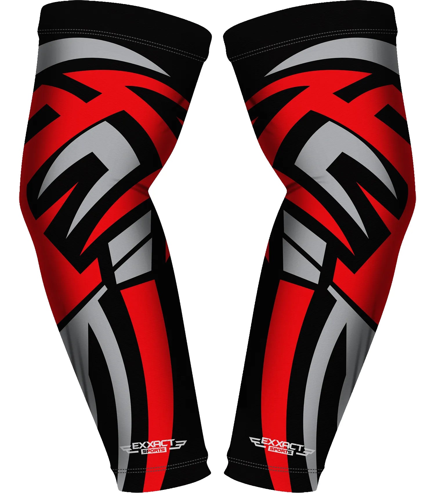 Exxact Sports Compression Arm Sleeves for Mens & Womens Youth Adult 1 Pair - Black Tattoo