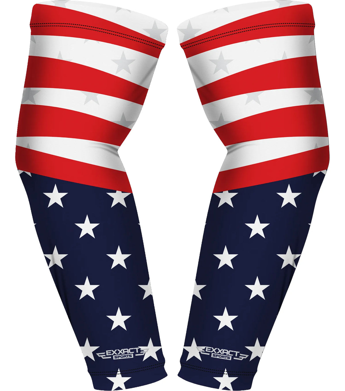 Exxact Sports Compression Arm Sleeves for Mens & Womens Youth Adult 1 Pair - Usa Flag