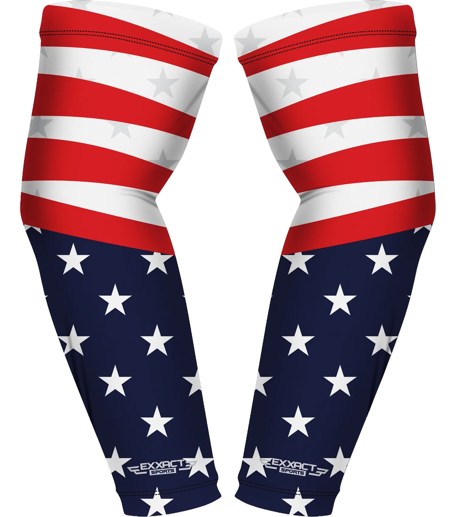 Exxact Sports Compression Arm Sleeves for Mens & Womens Youth Adult 1 Pair - Usa Flag