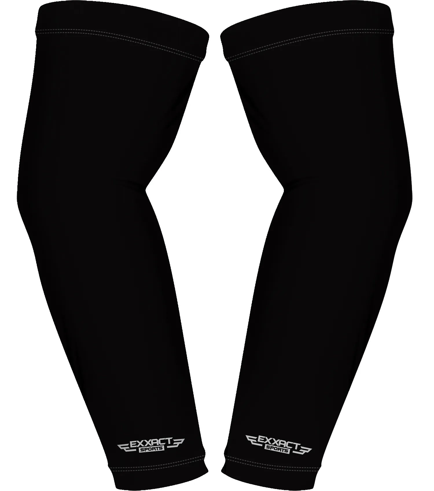 Exxact Sports Compression Arm Sleeves for Mens & Womens Youth Adult 1 Pair - Black