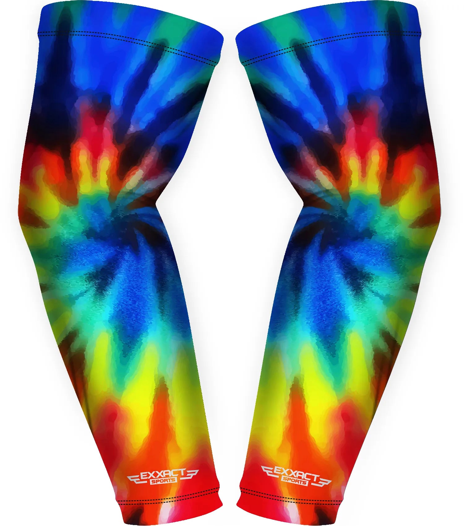 Exxact Sports Compression Arm Sleeves for Mens & Womens Youth Adult 1 Pair - Tie Dye