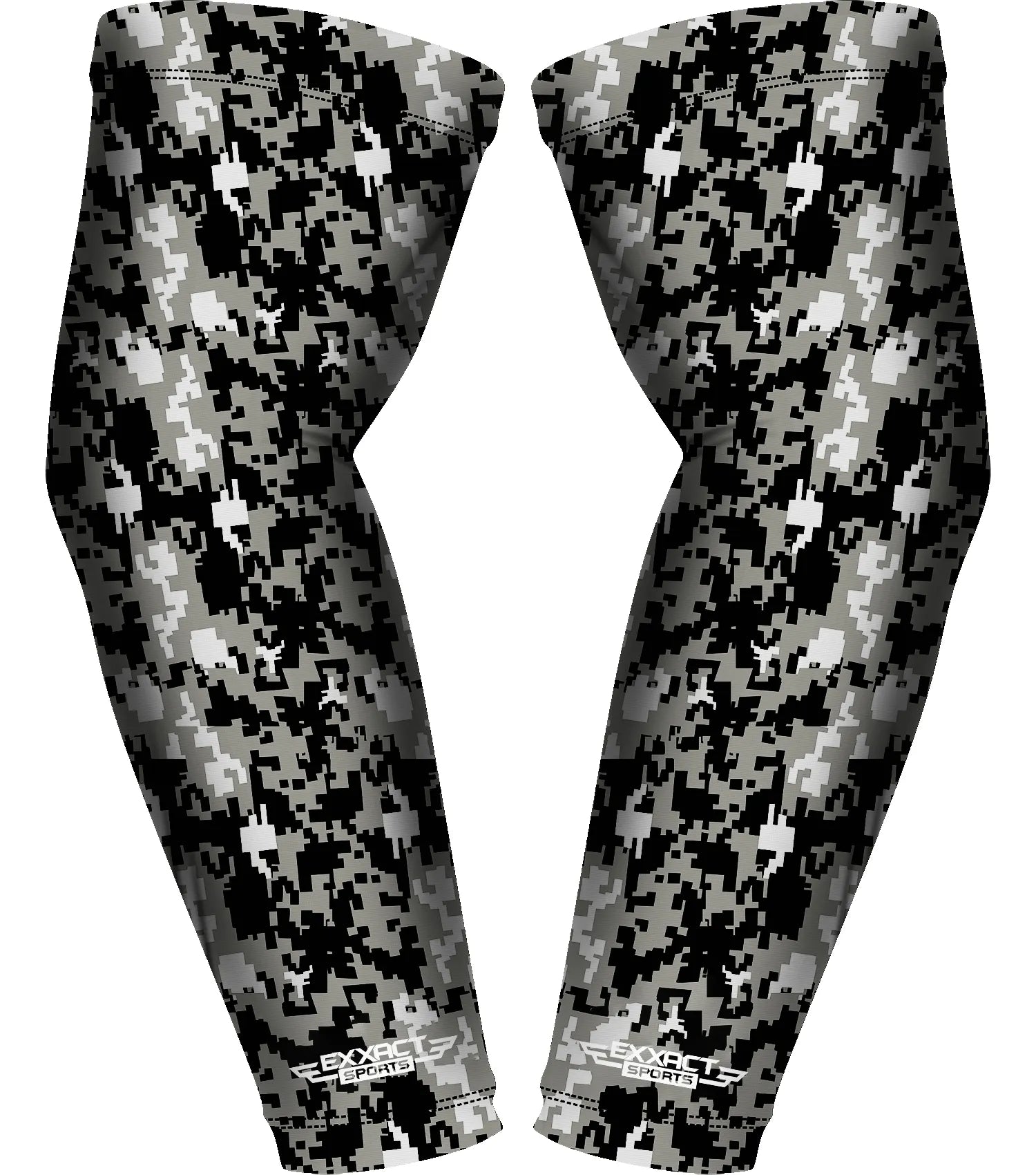Exxact Sports Compression Arm Sleeves for Mens & Womens Youth Adult 1 Pair - Black Camo