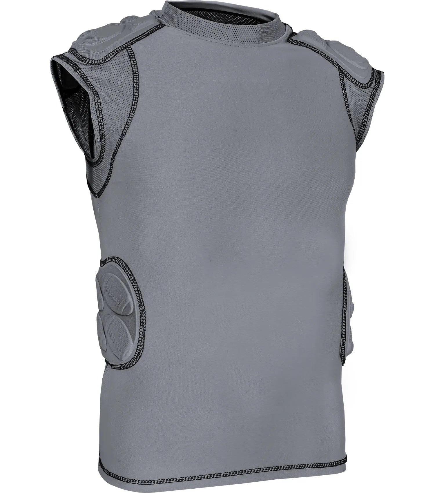 Exxact Sports Defender 5 Pads Men’s Football Compression Shirt Adult - Gray