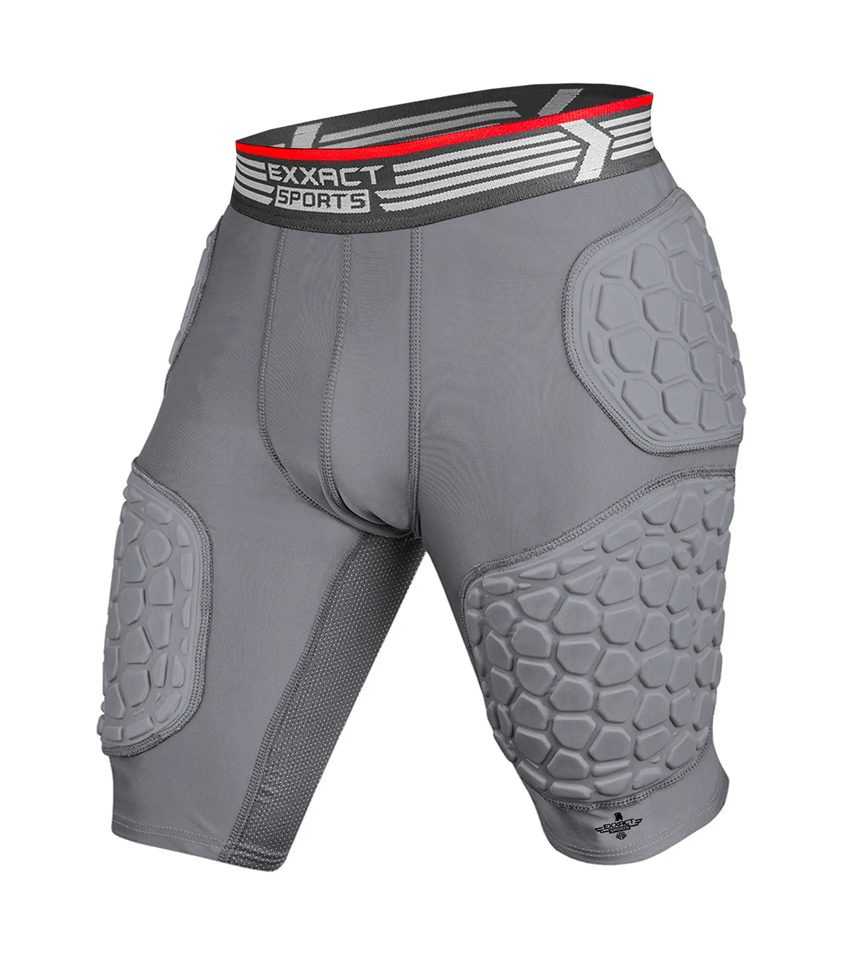 Exxact Sports Elite 5-pad Men Football Girdle with Cup Pocket Adult - Gray