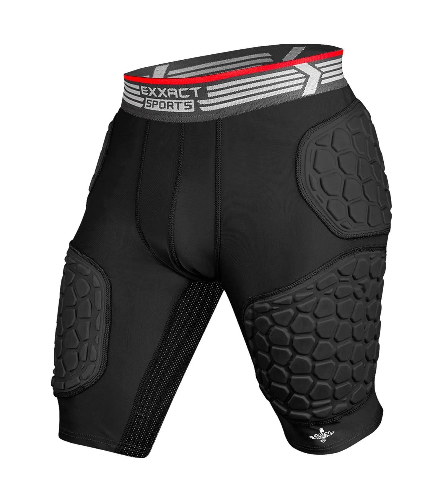 Exxact Sports Elite 5-pad Men Football Girdle with Cup Pocket Adult - Black