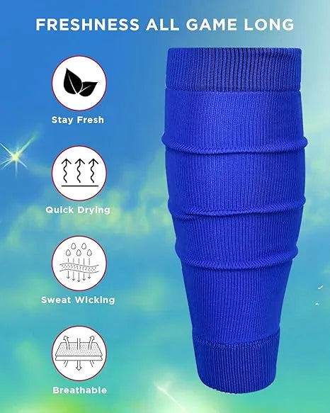 Exxact Sports Football Leg Sleeves Men’s & Boys 1 Pair - Royal Blue