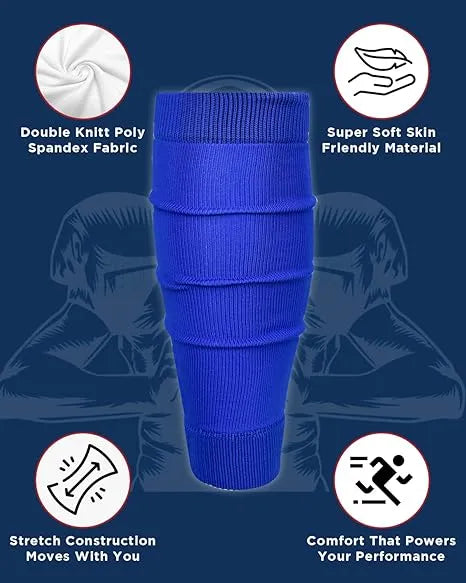 Exxact Sports Football Leg Sleeves Men’s & Boys 1 Pair - Royal Blue