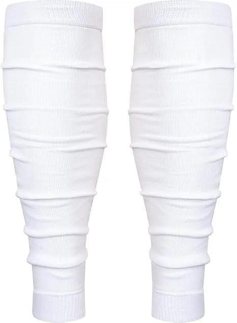 Exxact Sports Football Leg Sleeves Men’s & Boys 1 Pair - White - Adult