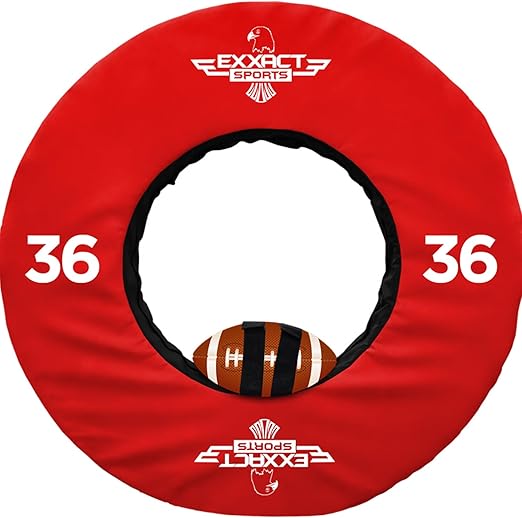 Exxact Sports Football Tackle Wheel Dummies with Straps 36’’ - Red