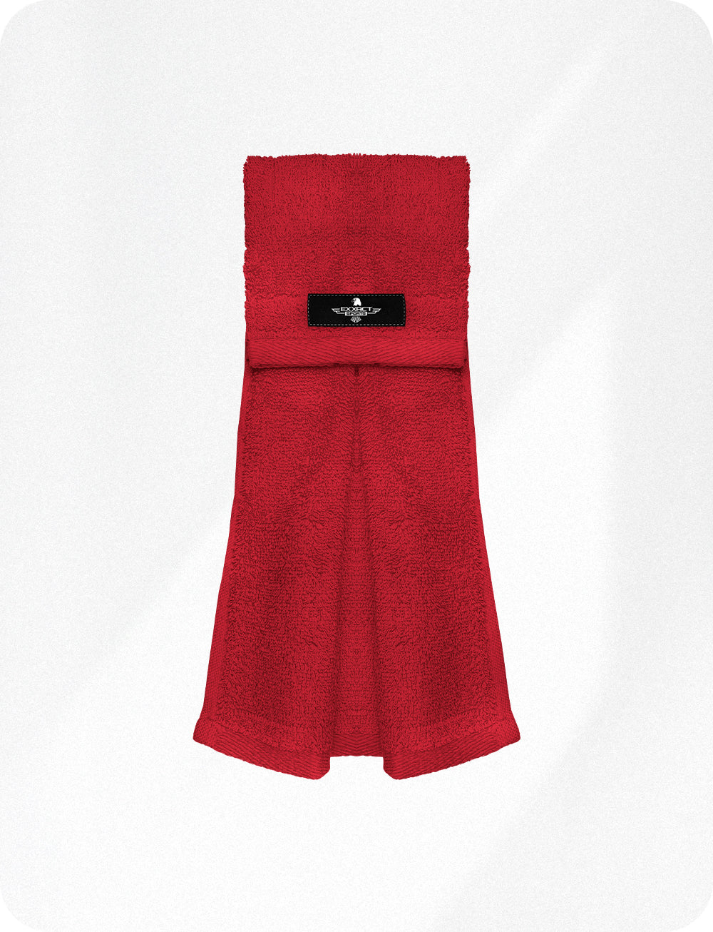 Exxact Sports Football Towel with Hook & Loop Fastener to Clean Hands Visor and Gloves - Red
