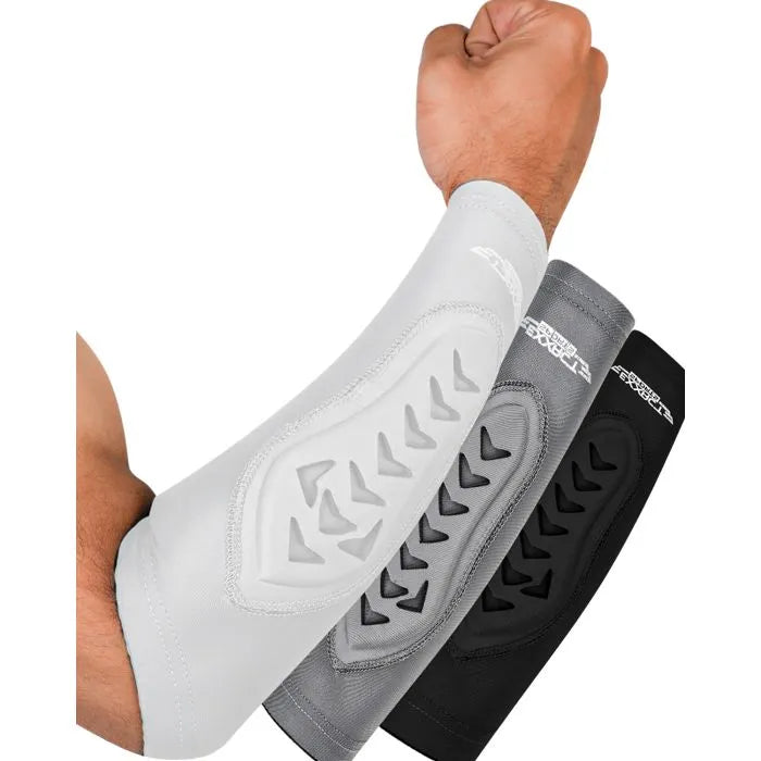 Exxact Sports Forearm Padded Compression Sleeves for Football Baseball 1 Pair - White(youth - Youth Large/x-large