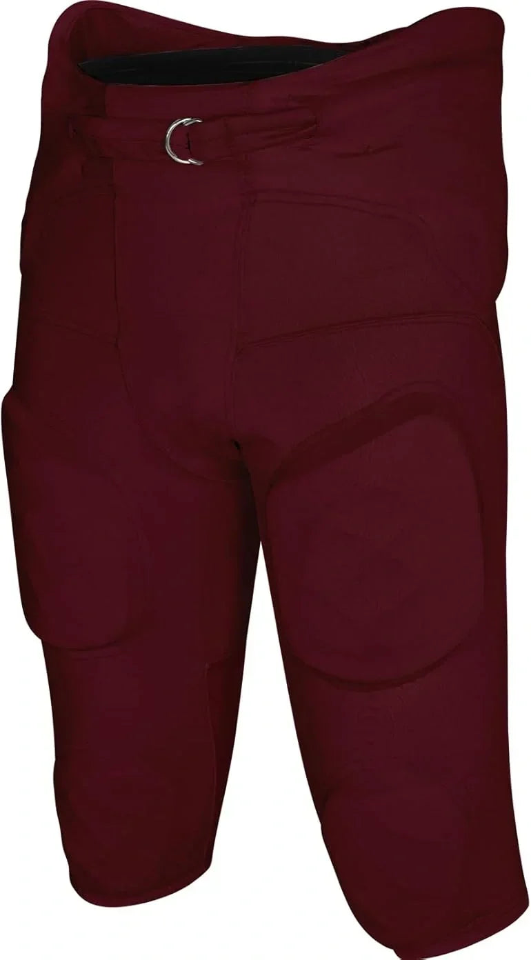 Exxact Sports Gladiator Men’s Integrated Football Pants with Built-in pads - Maroon - Small