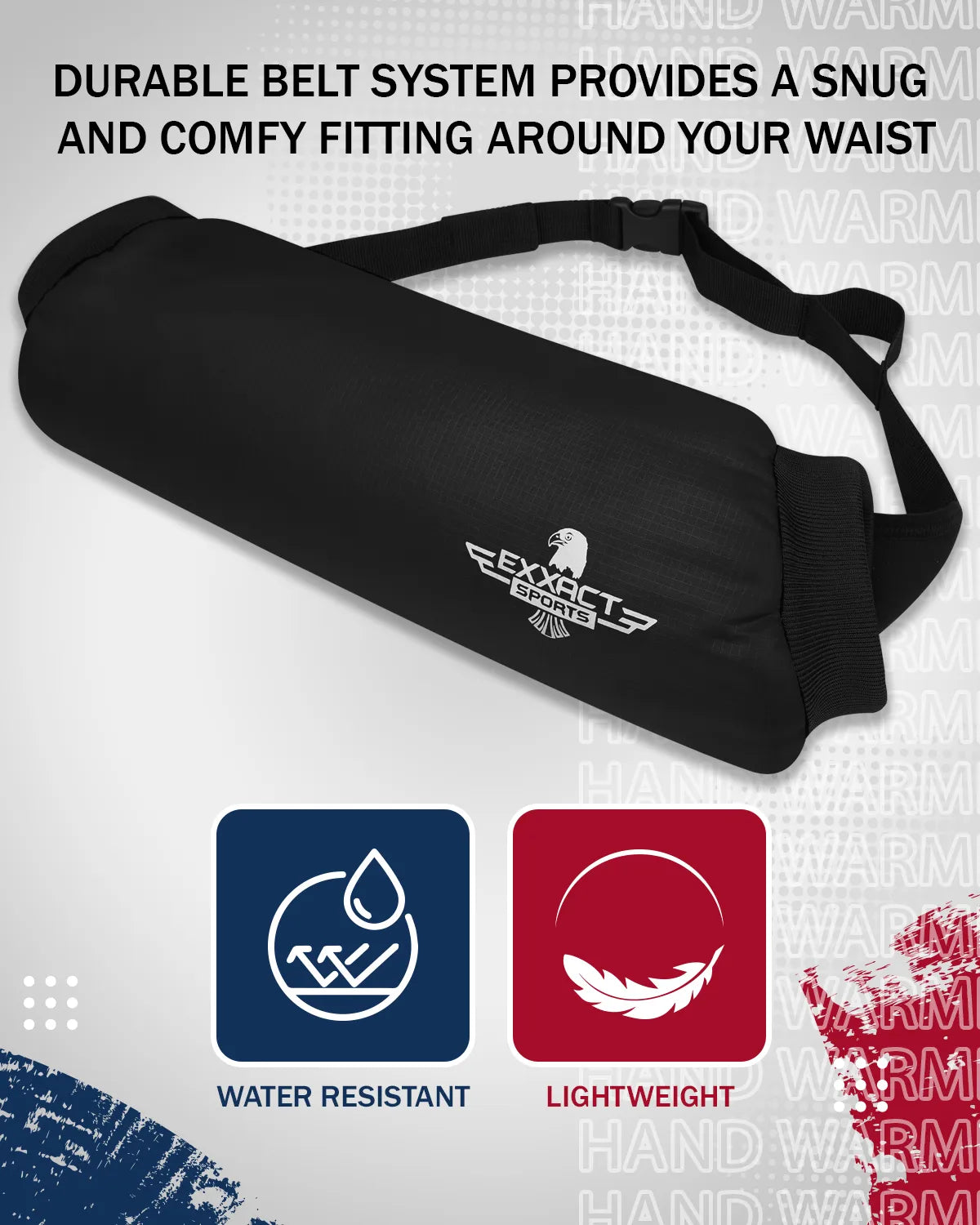 Exxact Sports Hand Warmer Mens & Boys Football Pouch - Elite Black