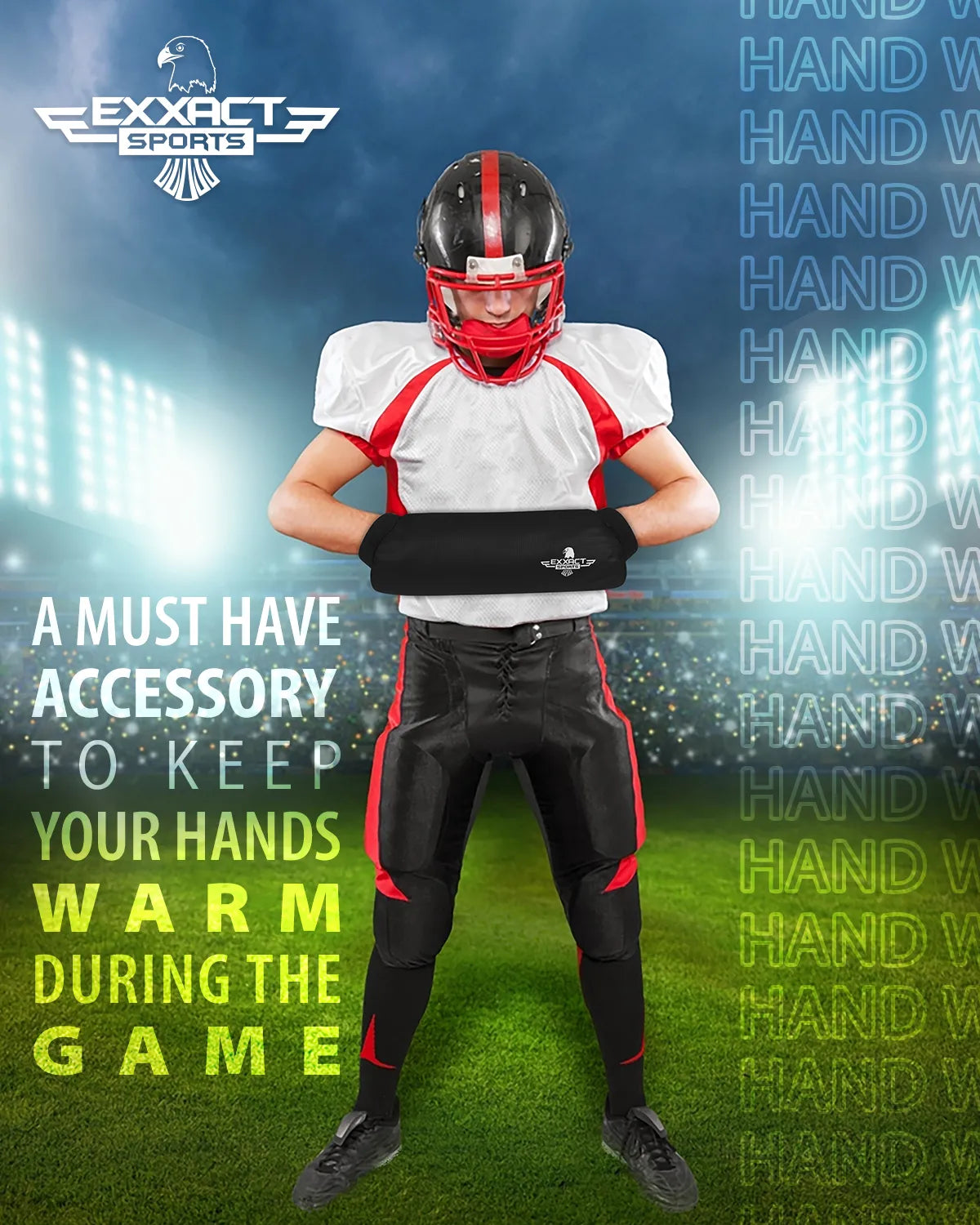 Exxact Sports Hand Warmer Mens & Boys Football Pouch - Elite Black