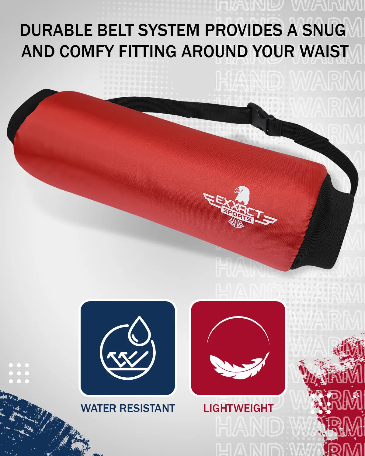 Exxact Sports Hand Warmer Mens & Boys Football Pouch - Red