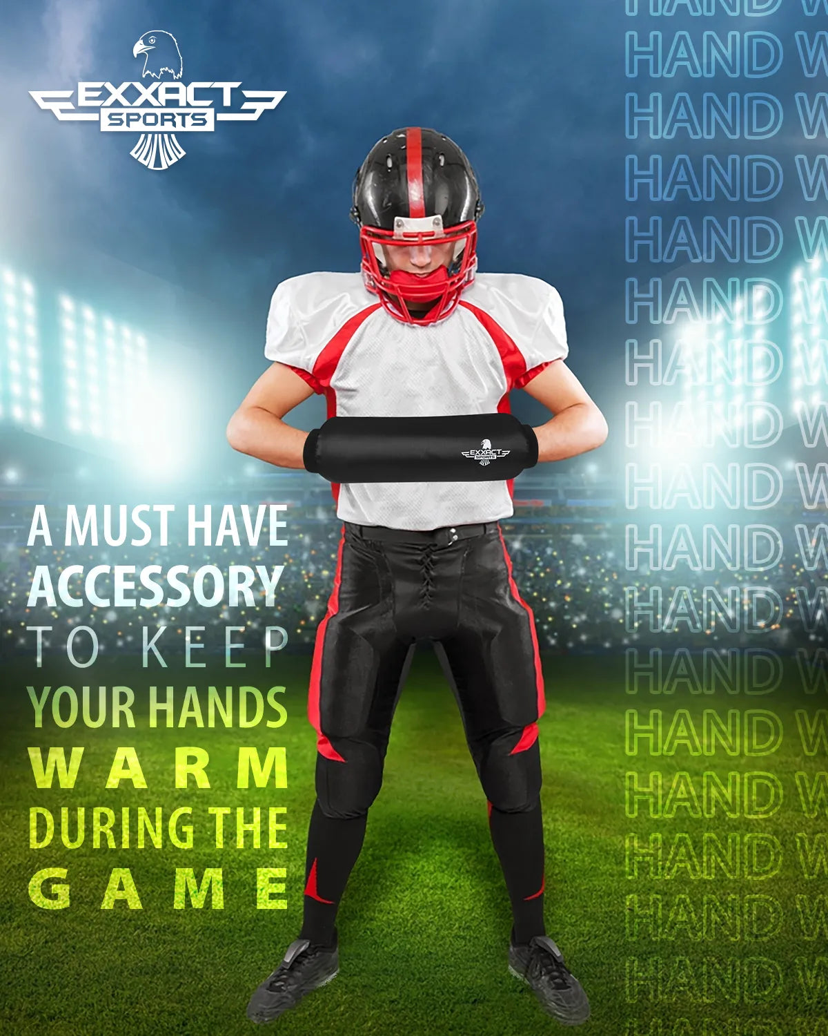 Exxact Sports Hand Warmer Mens & Boys Football Pouch - White