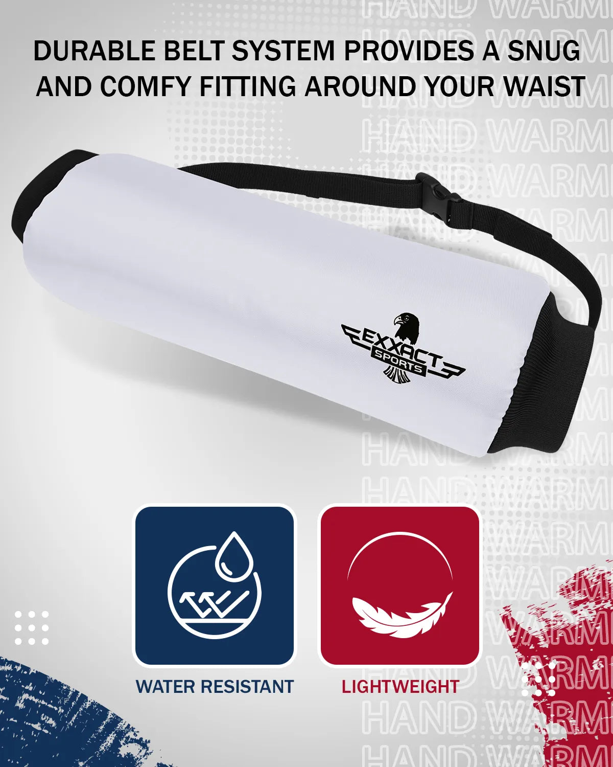Exxact Sports Hand Warmer Mens & Boys Football Pouch - White