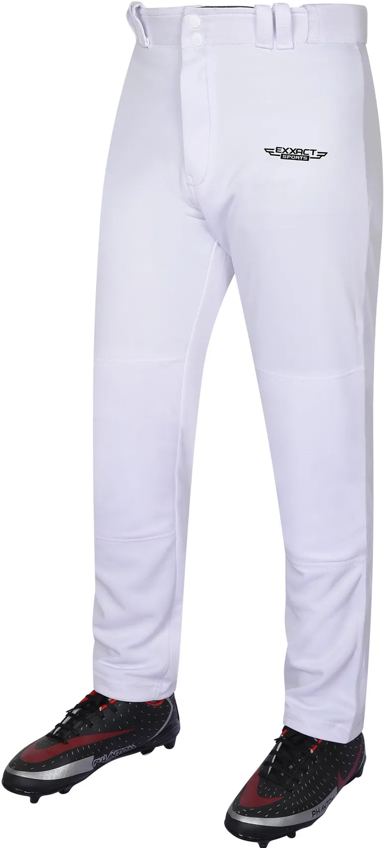 Exxact Sports Homerun Men’s Full Length Baseball Pants Without Piping - White