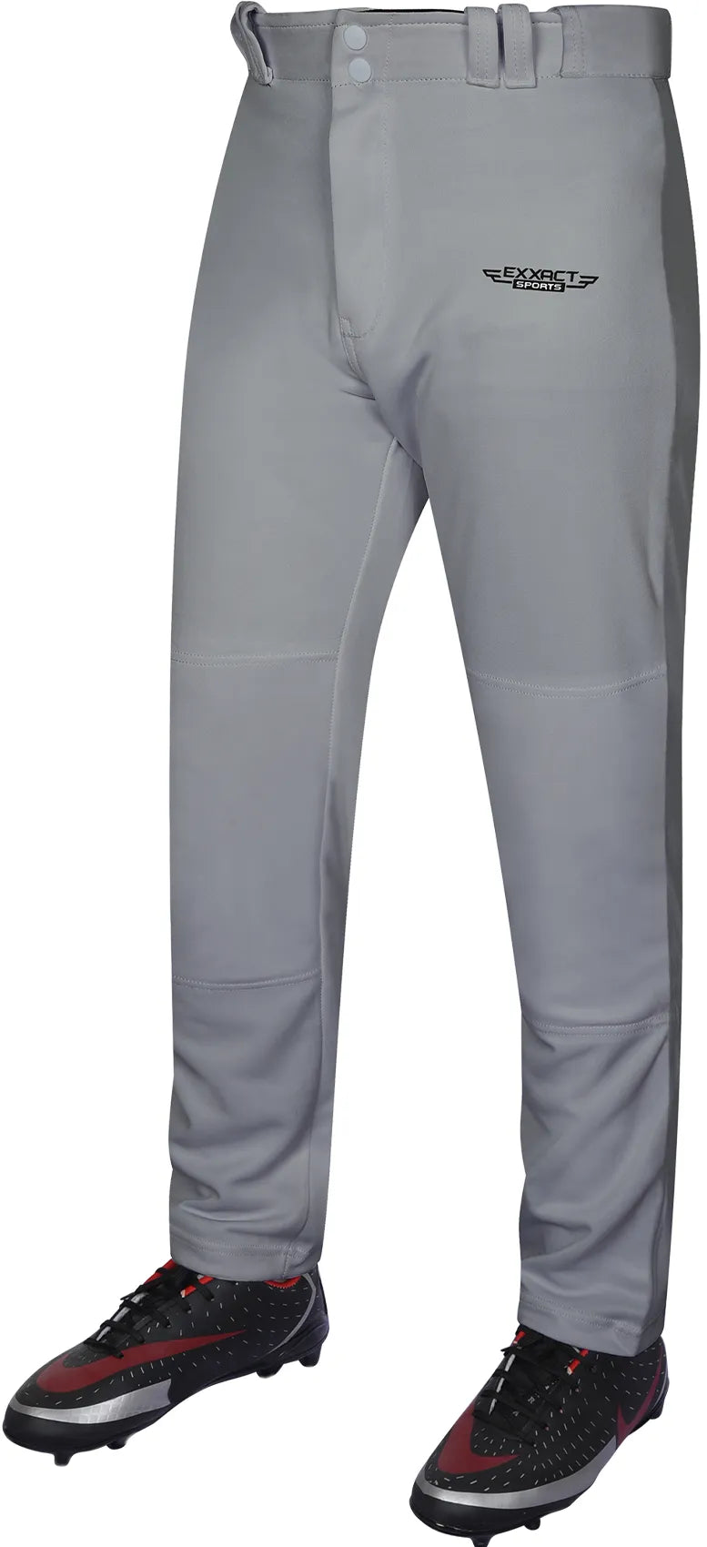 Exxact Sports Homerun Men’s Full Length Baseball Pants Without Piping - Gray