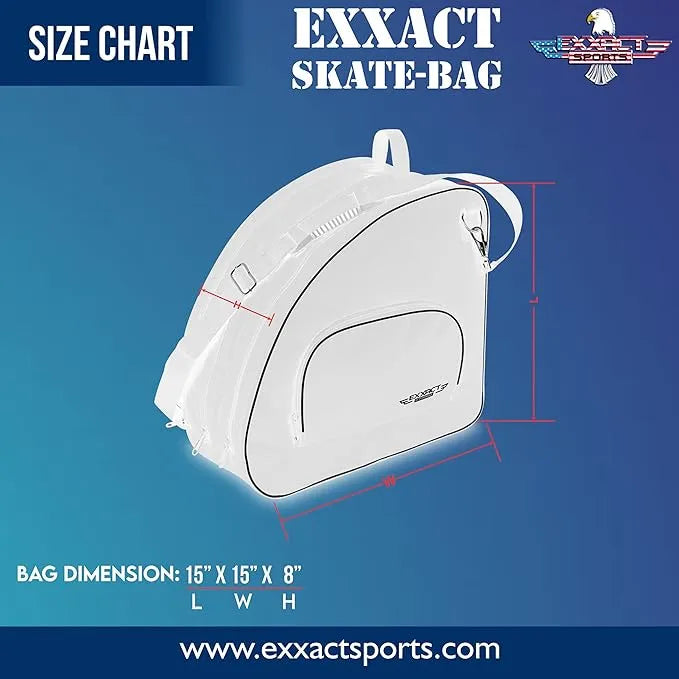 Exxact Sports Ice Skate Bag with Adjustable Shoulder Strap - Royal Blue