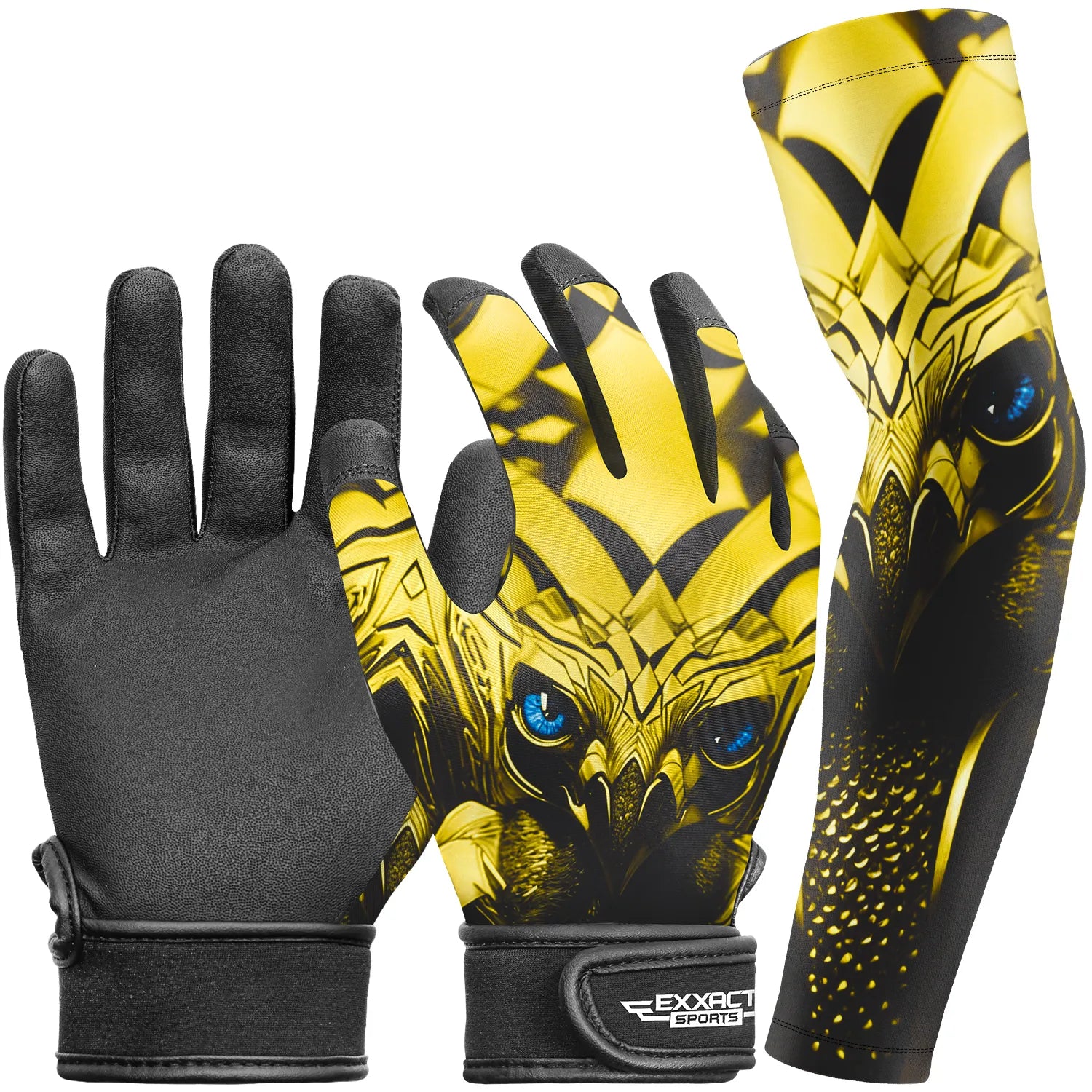 Exxact Sports Kids Baseball Batting Gloves with Arm Sleeve - Eagle