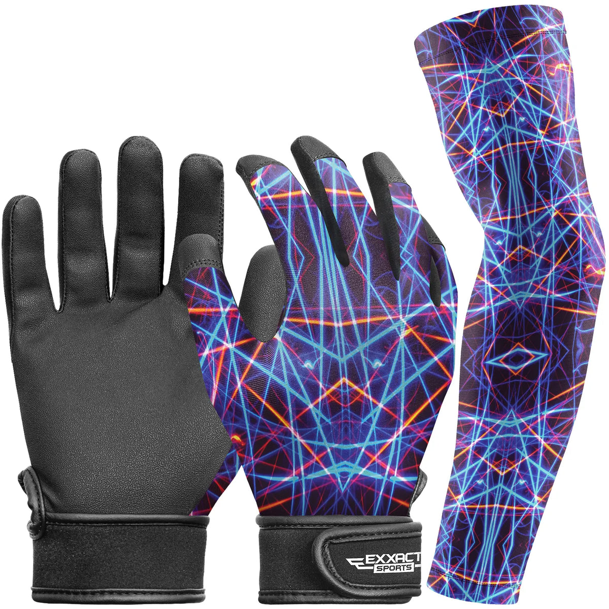 Exxact Sports Kids Baseball Batting Gloves with Arm Sleeve - Lazer