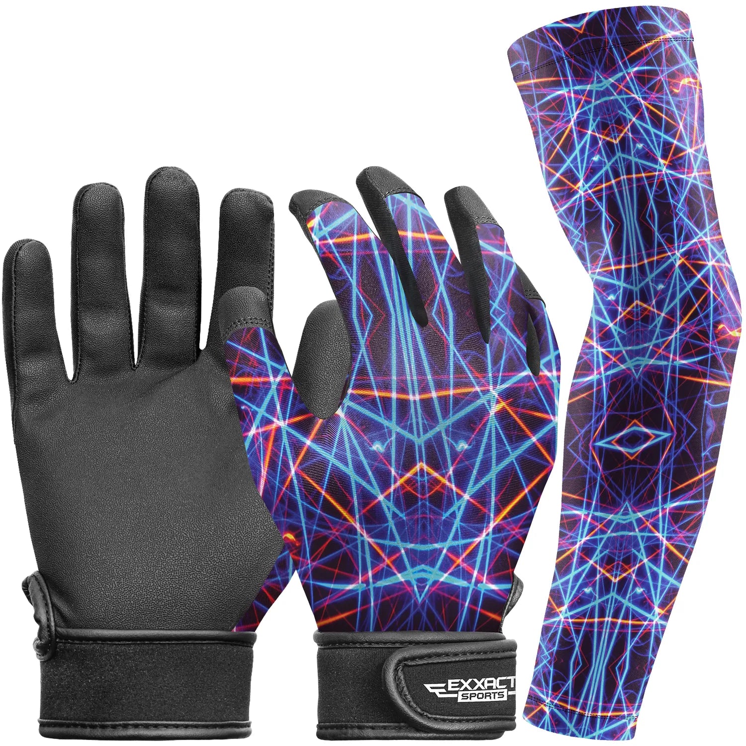 Exxact Sports Kids Baseball Batting Gloves with Arm Sleeve - Lazer